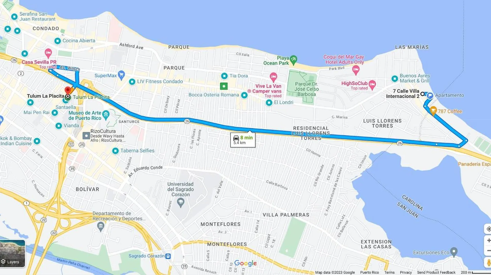 San Juan Apartment Steps Away From The Beach